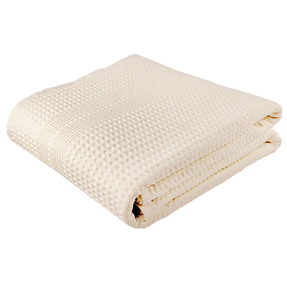 GILDEN TREE Waffle Towels for Bathroom, 100% Cotton Quick Dry Towel, Waffle Bath Towels Large, Absorbent Lightweight Travel Towel, Bath Towels Set of 2, Classic Style (Cream)