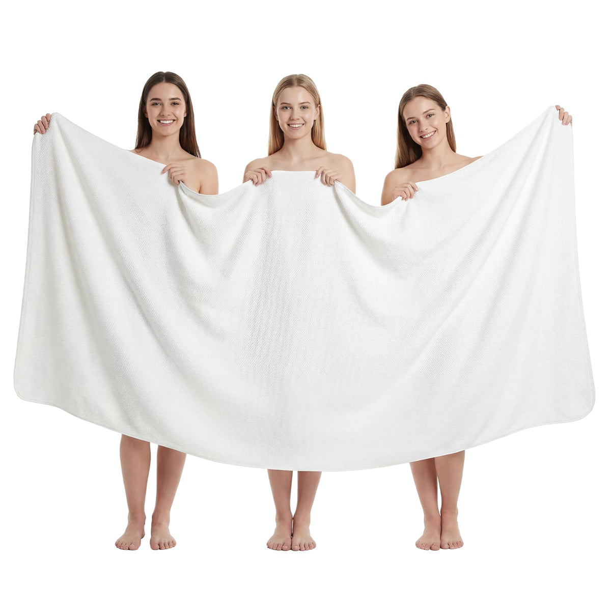 REDKISS Pack of 2 Jumbo Bath Sheets, 40 x 80 Inches Microfiber Bath Towels for Bathroom, Extra Large & Lightweight, Quick-Dry, Super Soft & Highly Absorbent, Perfect to Wrap Yourself in, Gray