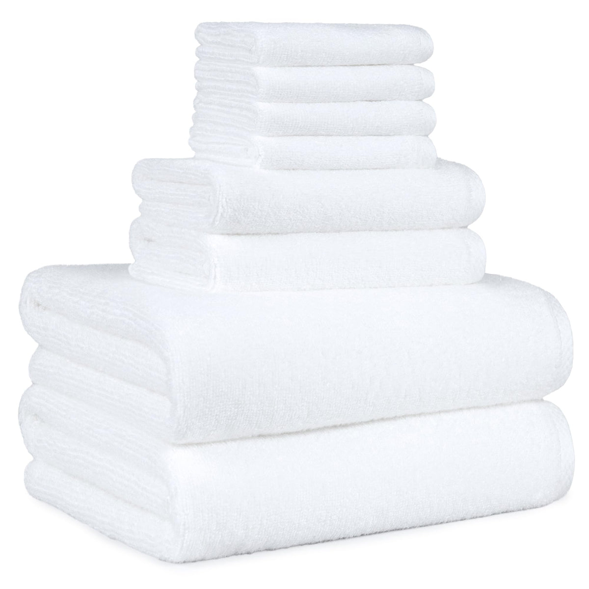 Amazon Basics 2-Piece Quick-Dry Oversize Bath Towel, 100% Cotton, 62" x 30", White