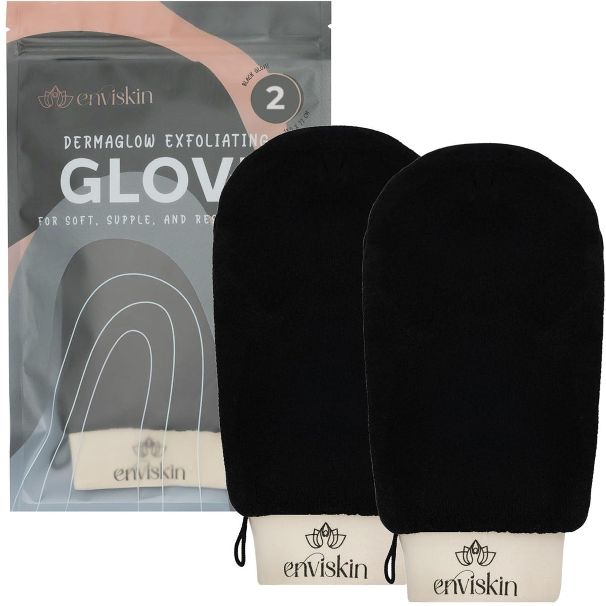 Dermaglow Deep Exfoliating Gloves- Black