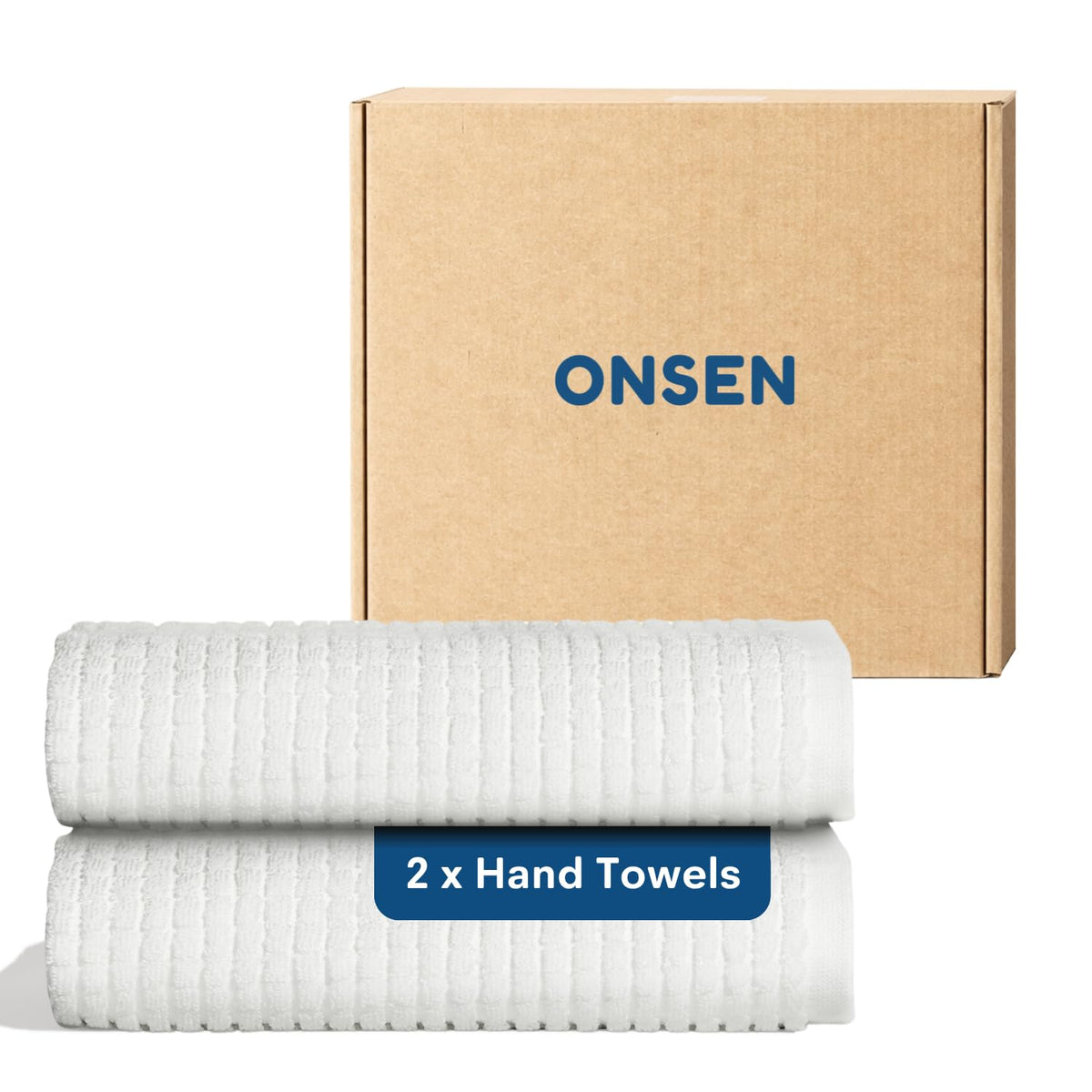 ONSEN Sculpted Terry Bath Towels - Grey Fog, 2X Bath Towel