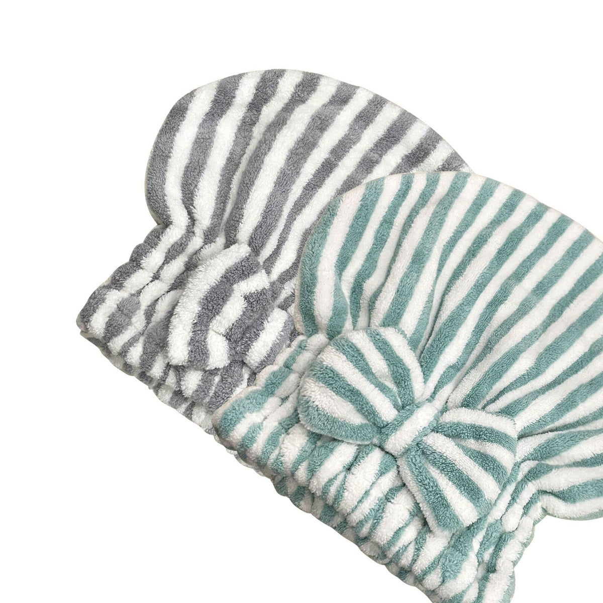 Jseng 2PC Microfiber Hair Drying Caps, Extrame Soft & Ultra Absorbent, Fast Drying Hair Turban Wrap Towels Thick Fluffy Shower Cap for Women