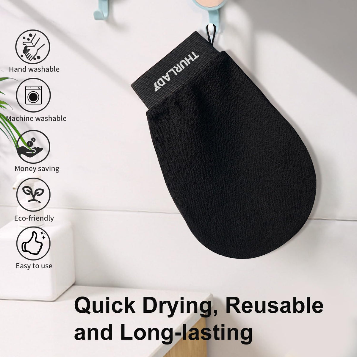 Exfoliating Glove, Korean Exfoliating Mitt, Body Scrub, 3ct
