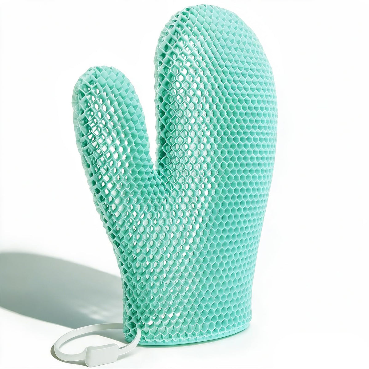 Bath Mitt - Exfoliating Glove, Honeycomb Body Scrubber,Massage Body Scrub Gloves for Home Spa,Mitt Sponges for Cleaning Body,Deep and Gentle,Fast foaming (Blue(Softer,Small Size))