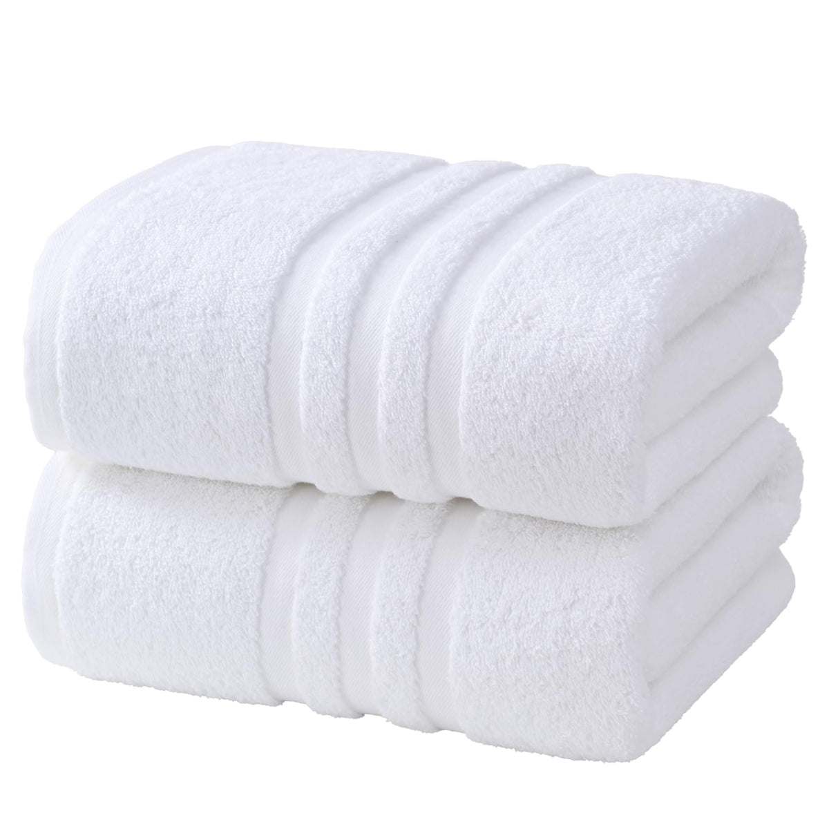 Velqora Large 100% Cotton Bath Towels 2 Pack, 30x60 in, Blue