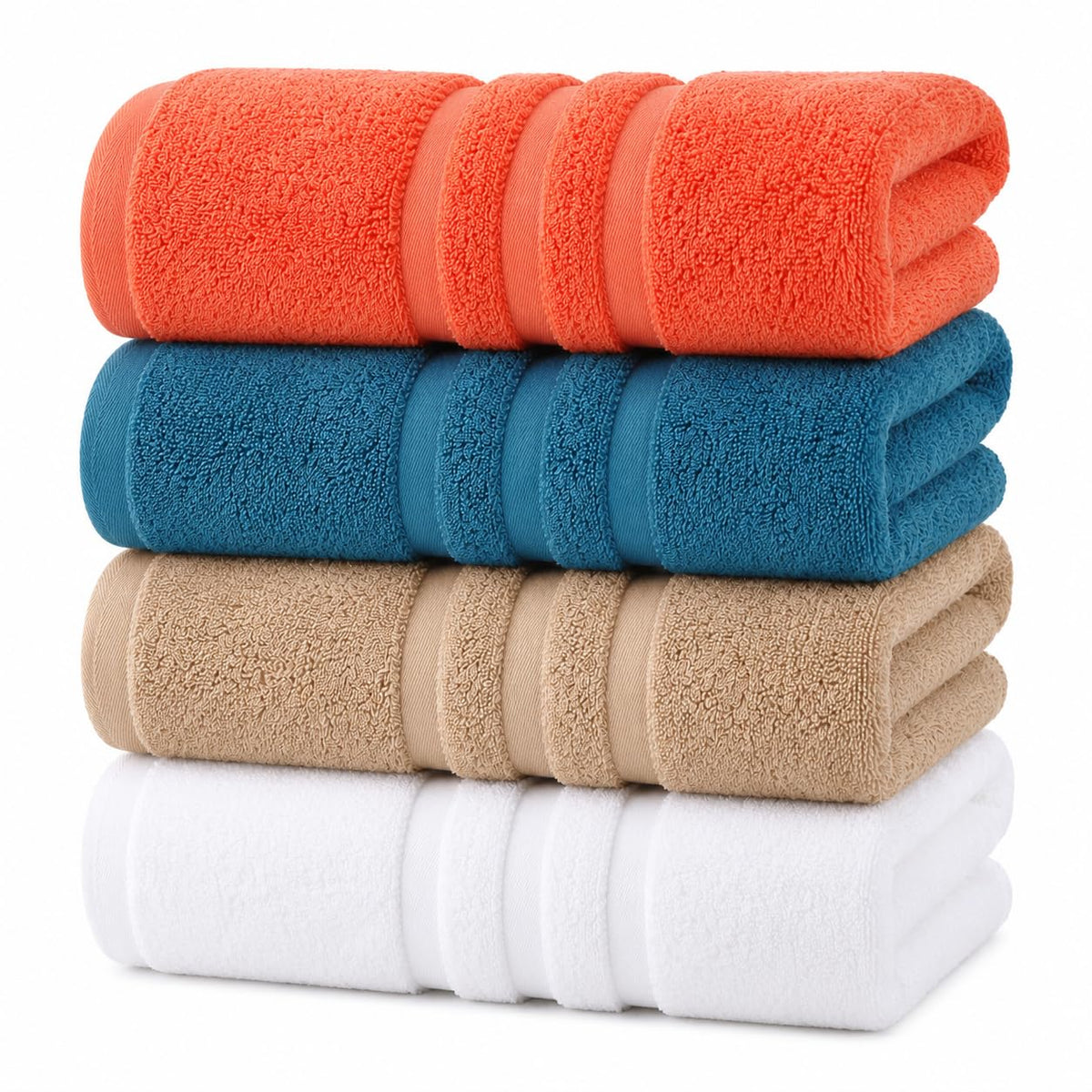 Velqora Large 100% Cotton Bath Towels 2 Pack, 30x60 in, Blue