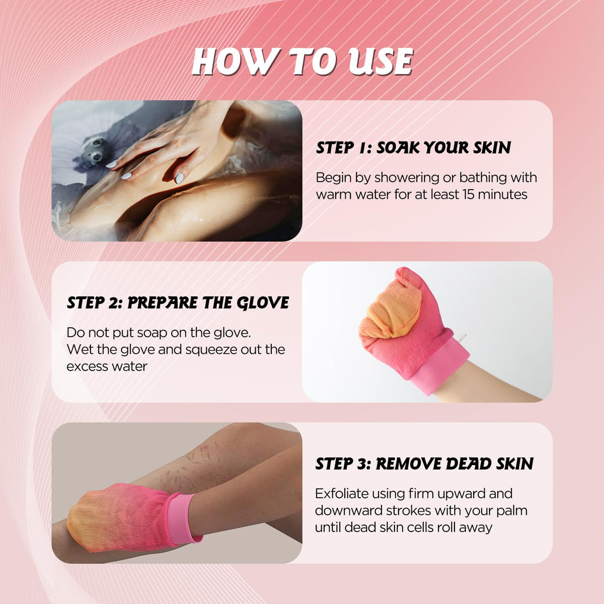 LOTTA Exfoliating Glove Dead Skin Removal Body Scrub Mitt Korean Washcloth