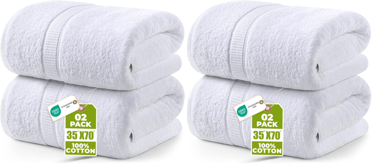 Utopia Towels Jumbo Bath Sheets, 2 Pack, 35x70 in, 600 GSM Cotton, Navy