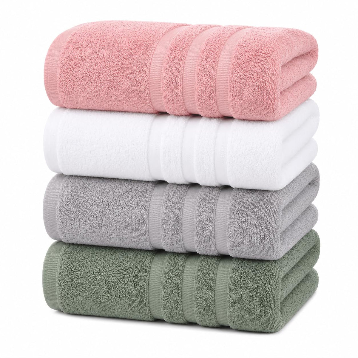 Velqora Large 100% Cotton Bath Towels 2 Pack, 30x60 in, Blue