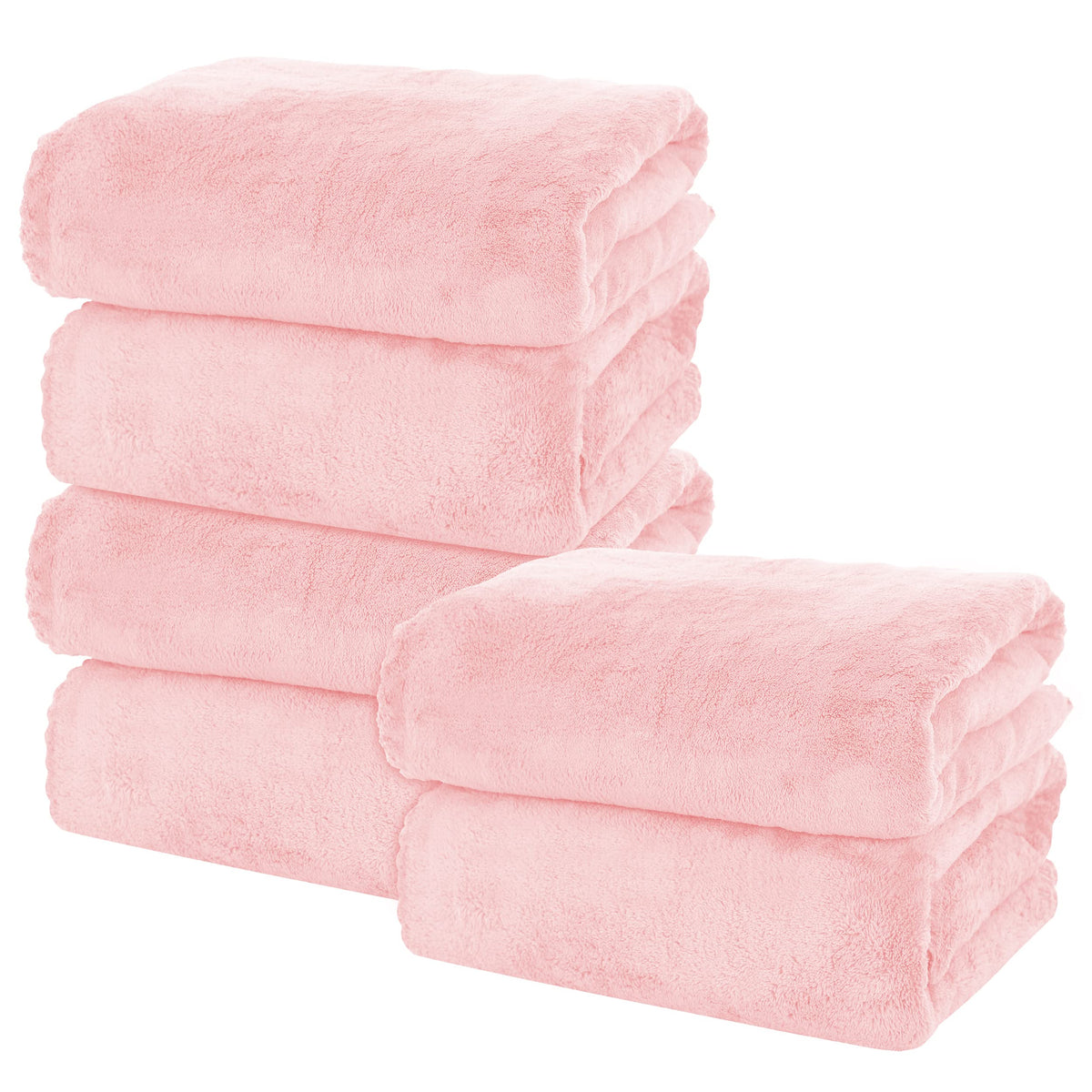 MOONQUEEN 2 Pack Premium Bath Towel Set - Quick Drying - Microfiber Coral Velvet Highly Absorbent Towels - Multipurpose Use as Bath Fitness, Bathroom, Shower, Sports, Yoga Towel (Grey)