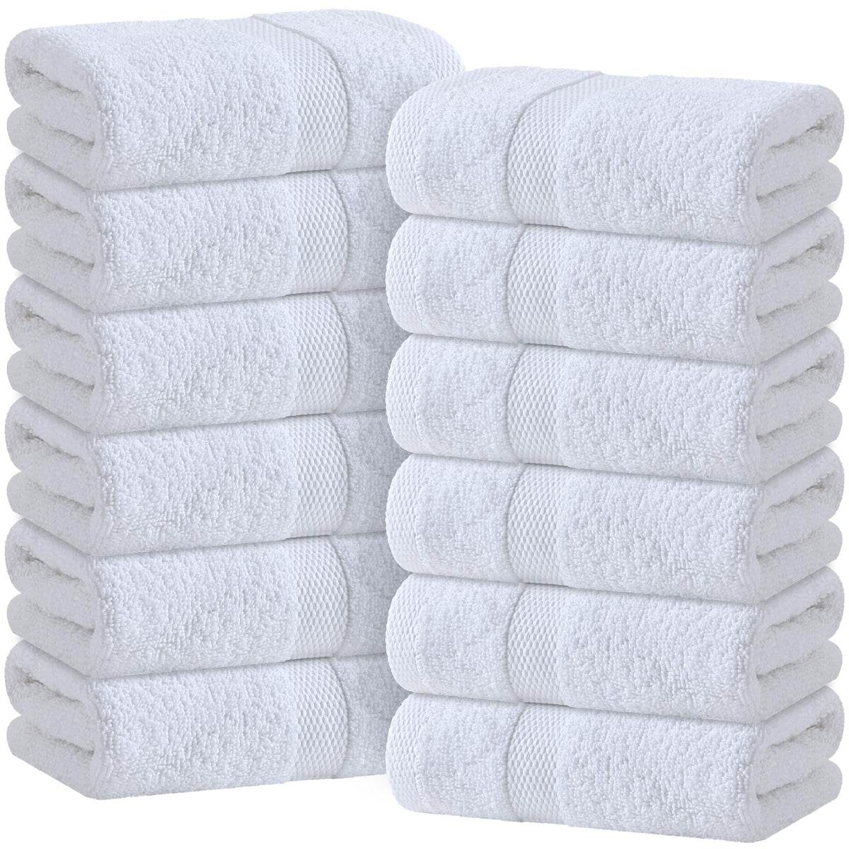 Wealuxe White Bath Sheets Extra Large - 35x70, 2 Pack, Soft and Absorbent