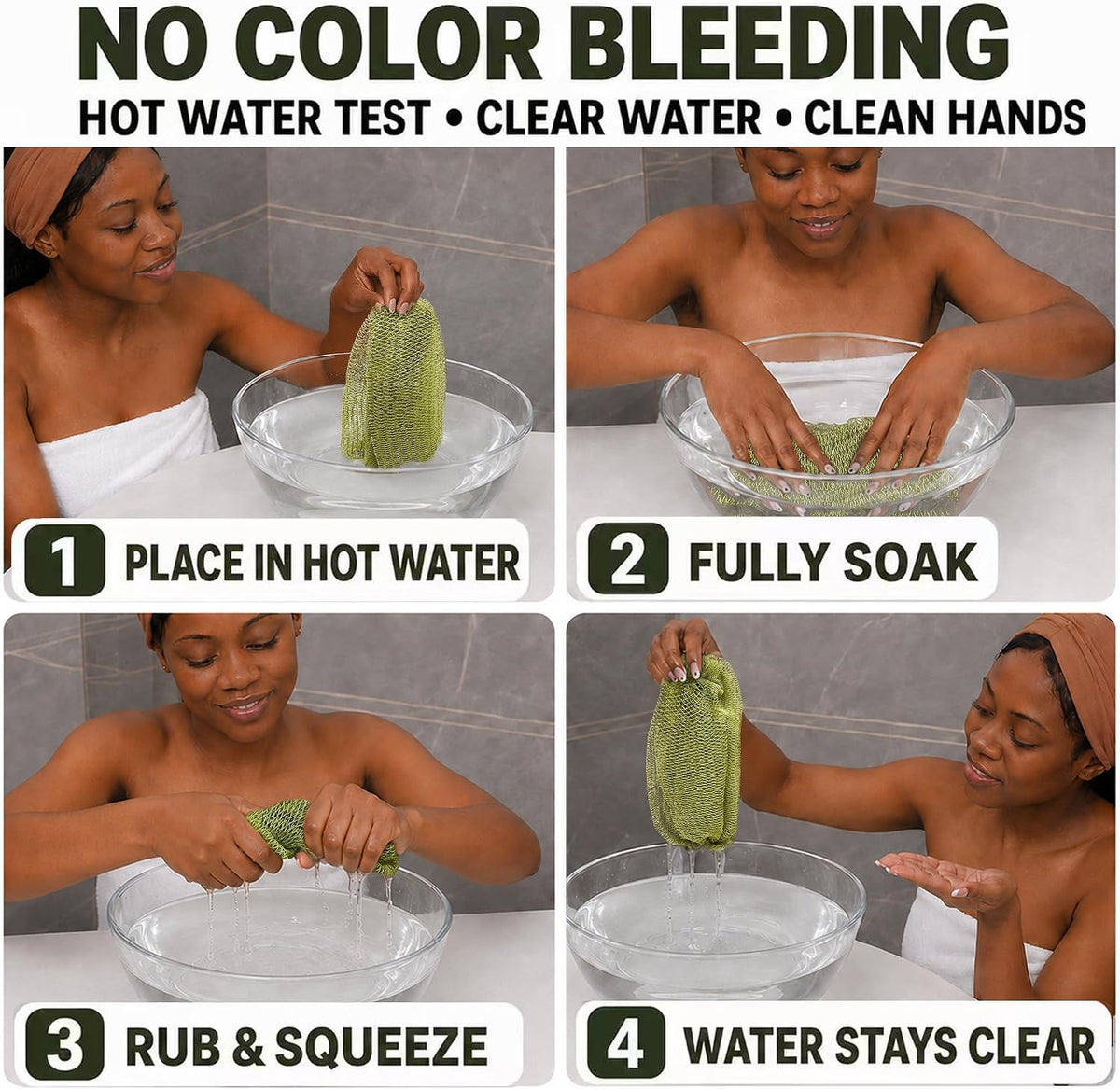 SubSahara African Net Sponge, 2 Pack 45-Inch Exfoliating Body Scrubber