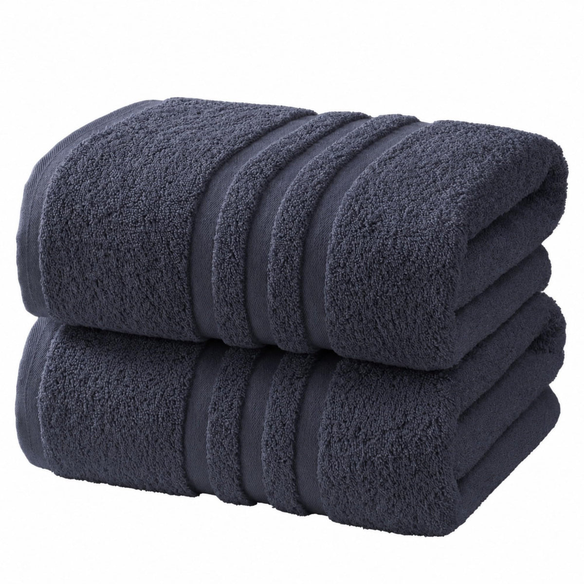 Velqora Large 100% Cotton Bath Towels 2 Pack, 30x60 in, Blue