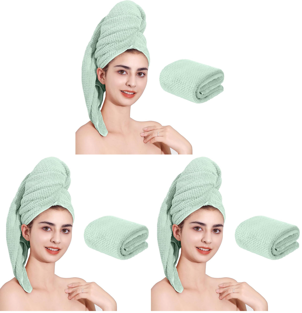 Microfiber Hair Towel Quick Dry Hair Towel Hair Drying Towels Suitable for All Kinds of Hair Ultra Absorbent Long and Thick Hair 24X48inch Dark Brown (1pcs)