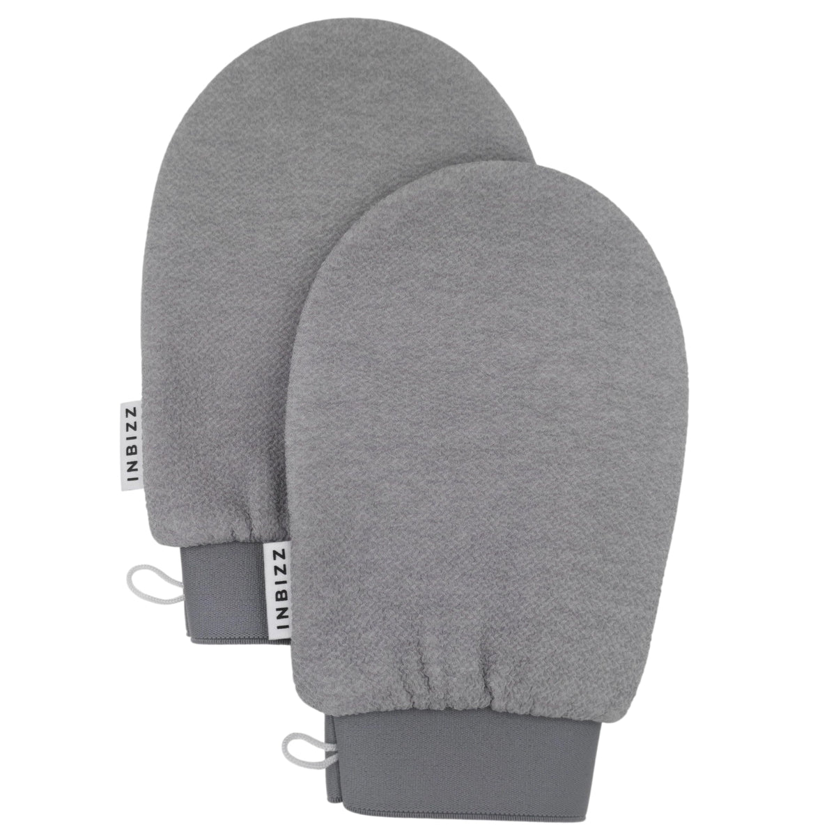 Premium Double Layer Exfoliating Bath Mitt, Silver Grey, 2PC