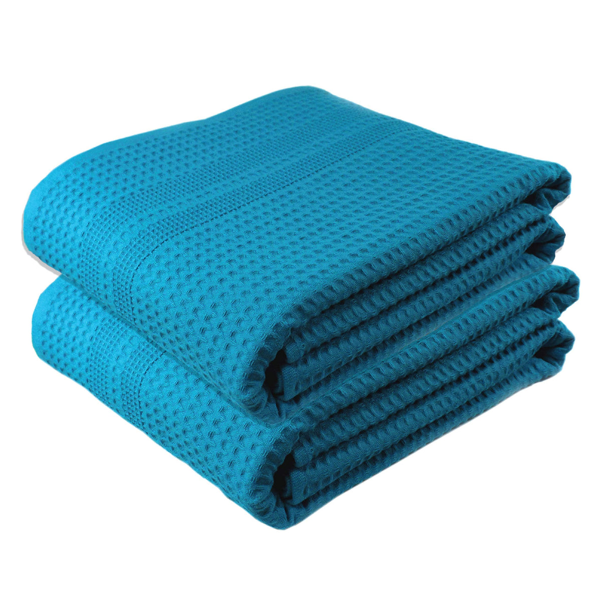 GILDEN TREE Waffle Towels for Bathroom, 100% Cotton Quick Dry Towel, Waffle Bath Towels Large, Absorbent Lightweight Travel Towel, Bath Towels Set of 2, Classic Style (Cream)