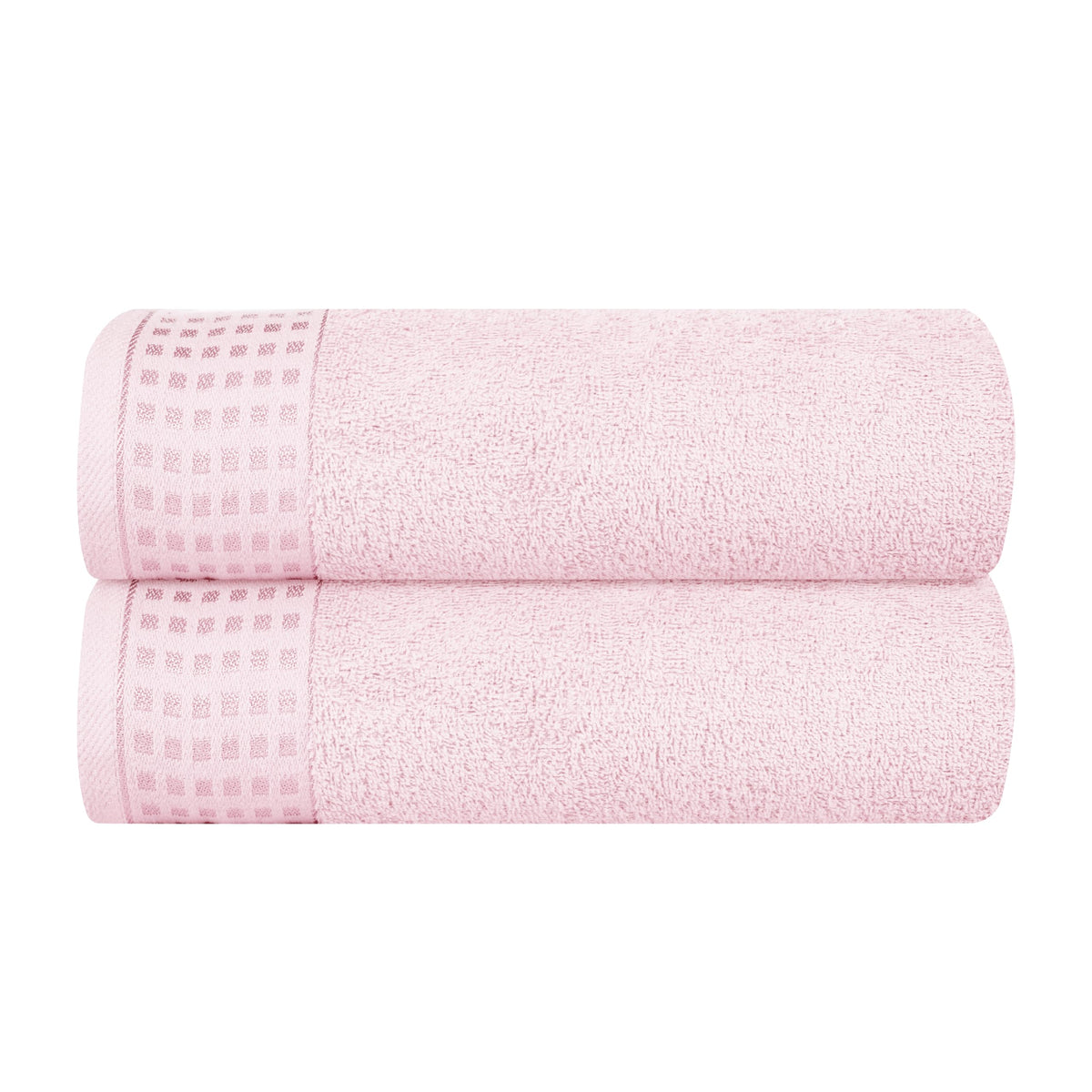 GLAMBURG 100% Cotton 2 Pack Oversized Bath Towel Set 28x55 Inches, Ultra Soft Highly Absorbant Compact Quickdry & Lightweight Large Bath Towels, Ideal for Gym Travel Camp Pool - Purple