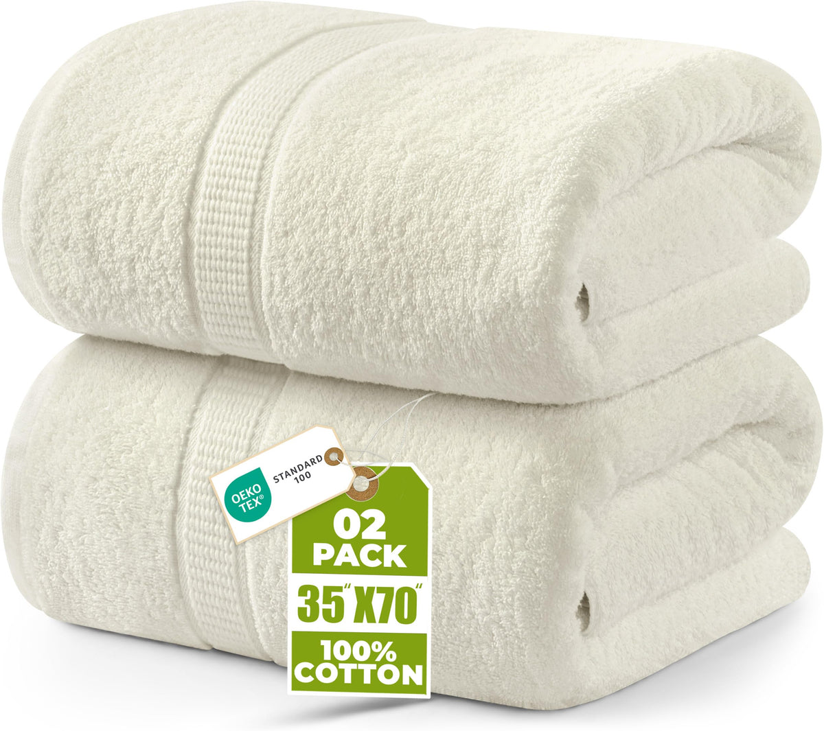 Utopia Towels Jumbo Bath Sheets, 2 Pack, 35x70 in, 600 GSM Cotton, Navy