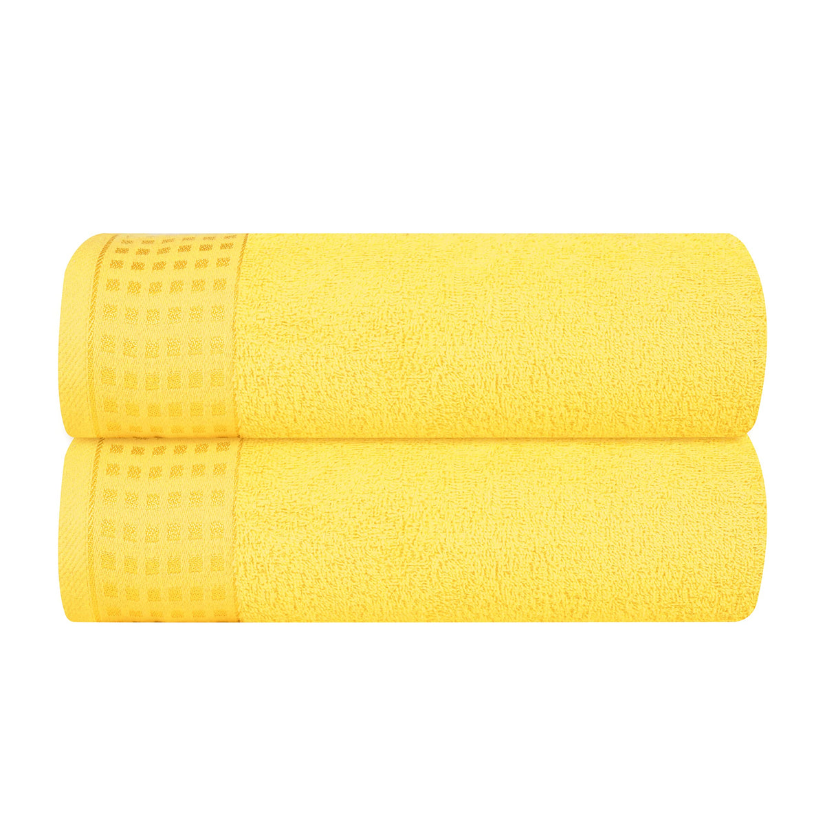 GLAMBURG 100% Cotton 2 Pack Oversized Bath Towel Set 28x55 Inches, Ultra Soft Highly Absorbant Compact Quickdry & Lightweight Large Bath Towels, Ideal for Gym Travel Camp Pool - Purple