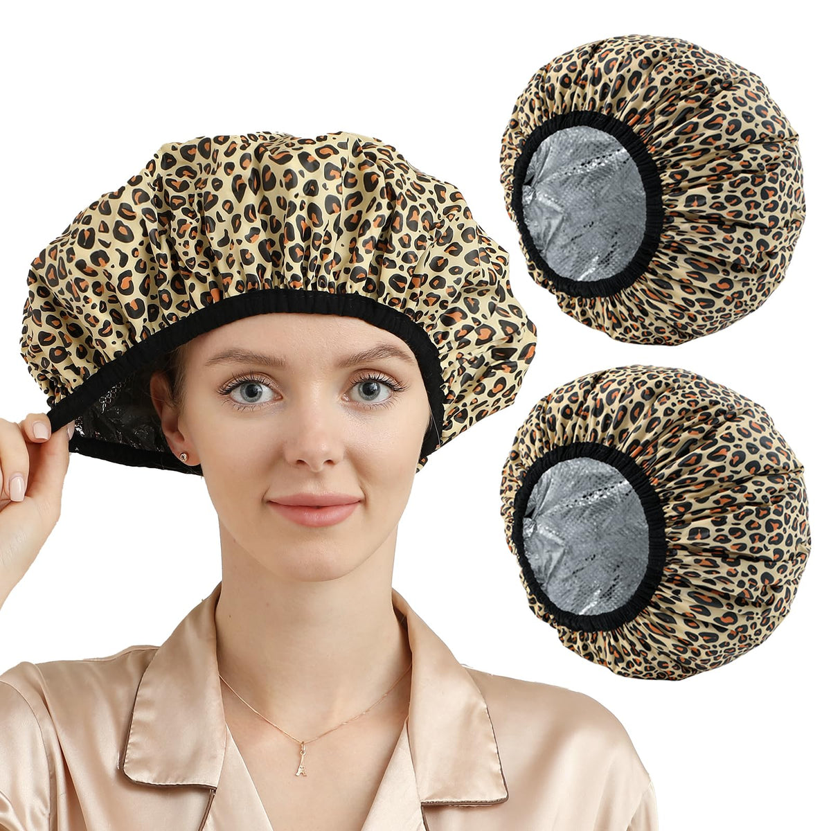 YIZIJIZI 2 Pack Hair Heat Cap for Deep Conditioning, Thermal Cap