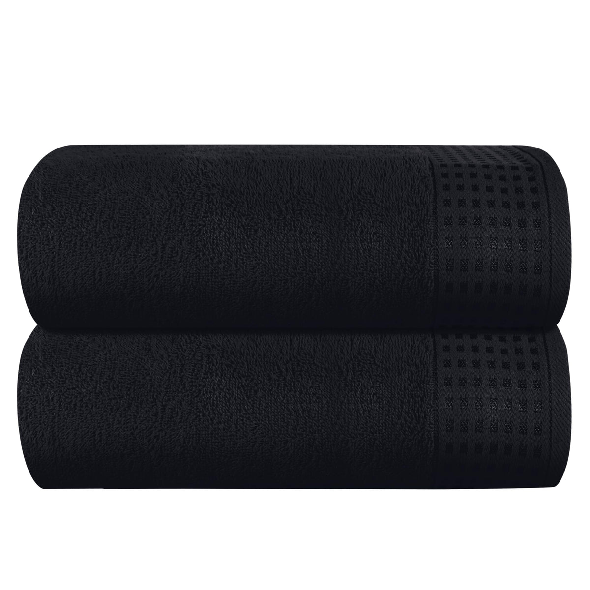 GLAMBURG 100% Cotton 2 Pack Oversized Bath Towel Set 28x55 Inches, Ultra Soft Highly Absorbant Compact Quickdry & Lightweight Large Bath Towels, Ideal for Gym Travel Camp Pool - Purple