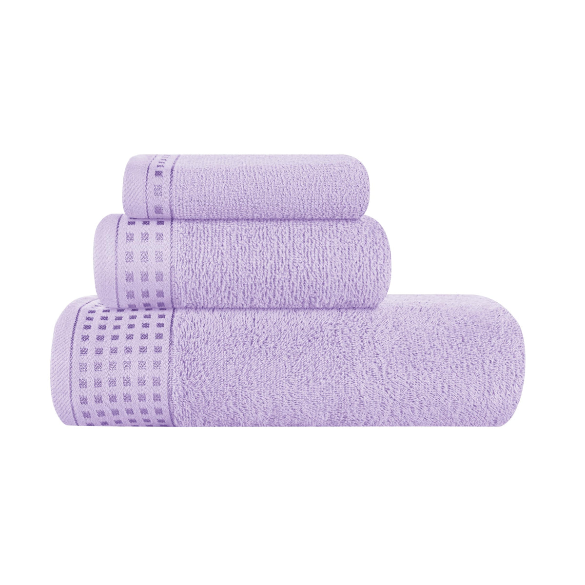 GLAMBURG 100% Cotton 2 Pack Oversized Bath Towel Set 28x55 Inches, Ultra Soft Highly Absorbant Compact Quickdry & Lightweight Large Bath Towels, Ideal for Gym Travel Camp Pool - Purple