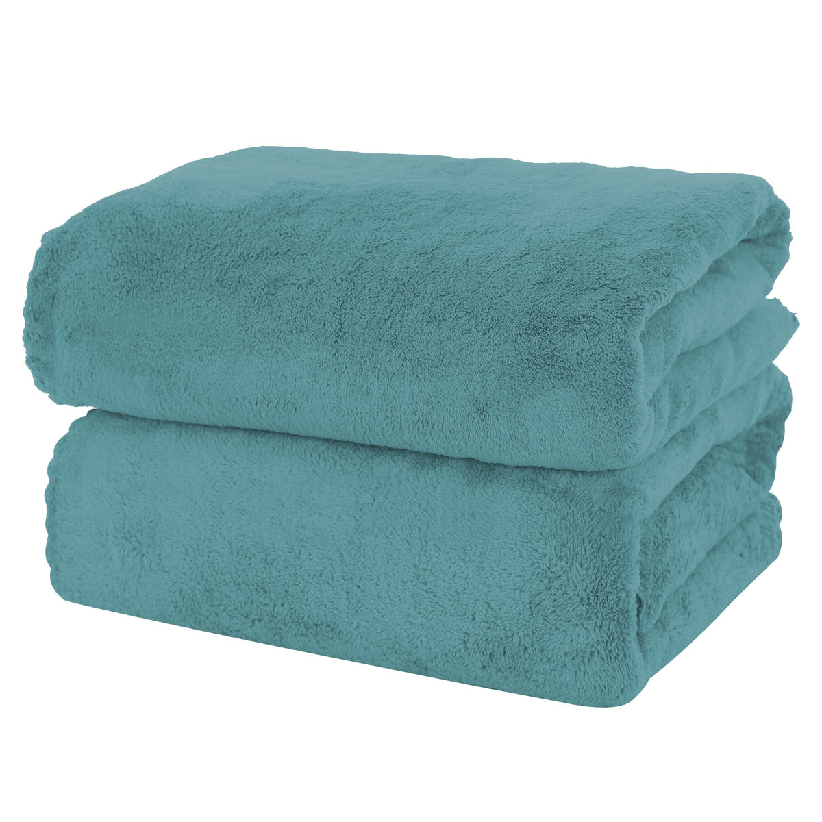 MOONQUEEN 2 Pack Premium Bath Towel Set - Quick Drying - Microfiber Coral Velvet Highly Absorbent Towels - Multipurpose Use as Bath Fitness, Bathroom, Shower, Sports, Yoga Towel (Grey)