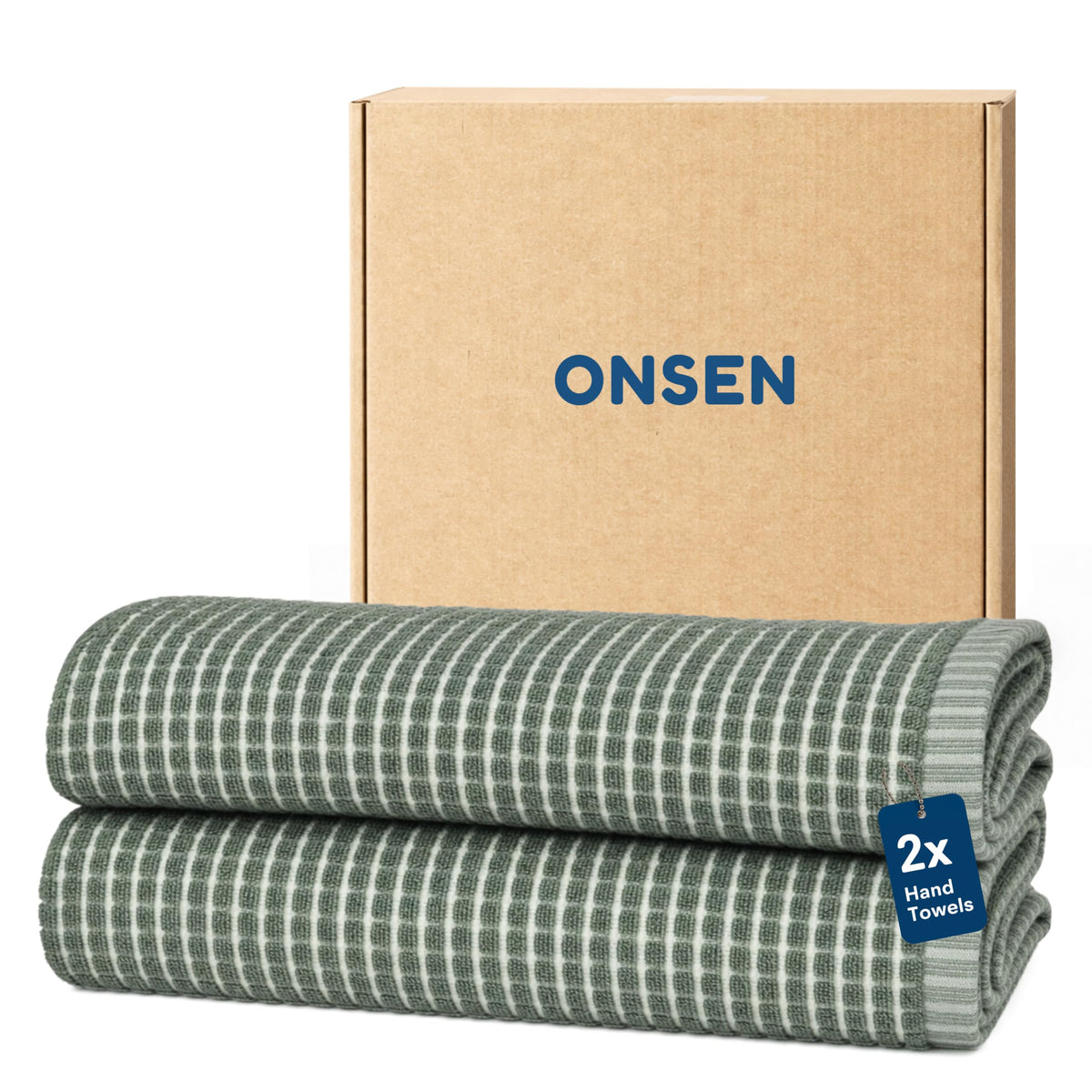 ONSEN Sculpted Terry Bath Towels - Grey Fog, 2X Bath Towel
