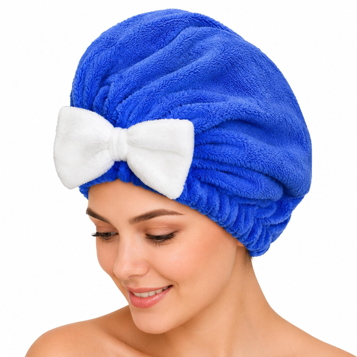 2 Pcs Microfiber Hair Towel Cap for Women, Super Soft Absorbent