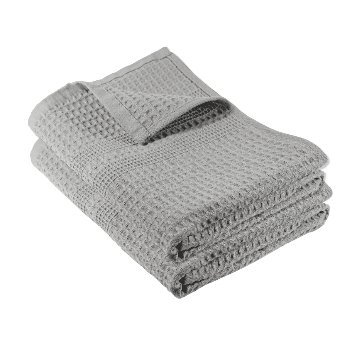 GILDEN TREE Waffle Towels for Bathroom, 100% Cotton Quick Dry Towel, Waffle Bath Towels Large, Absorbent Lightweight Travel Towel, Bath Towels Set of 2, Classic Style (Cream)