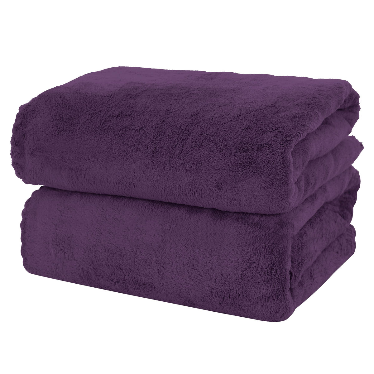 MOONQUEEN 2 Pack Premium Bath Towel Set - Quick Drying - Microfiber Coral Velvet Highly Absorbent Towels - Multipurpose Use as Bath Fitness, Bathroom, Shower, Sports, Yoga Towel (Grey)