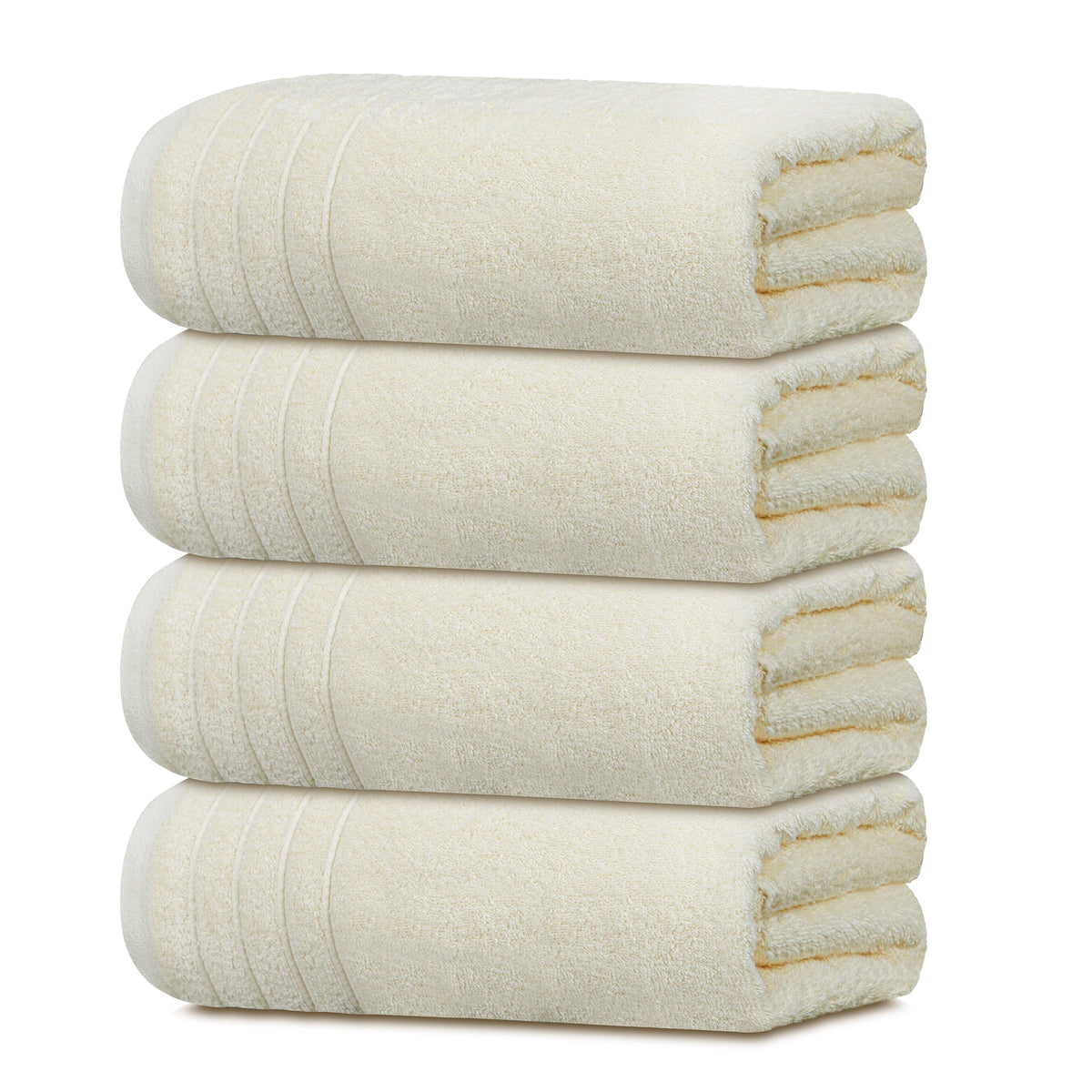 Tens Towels 4 Piece Extra Large Bath Towels 30 x 60 Inches, Navy