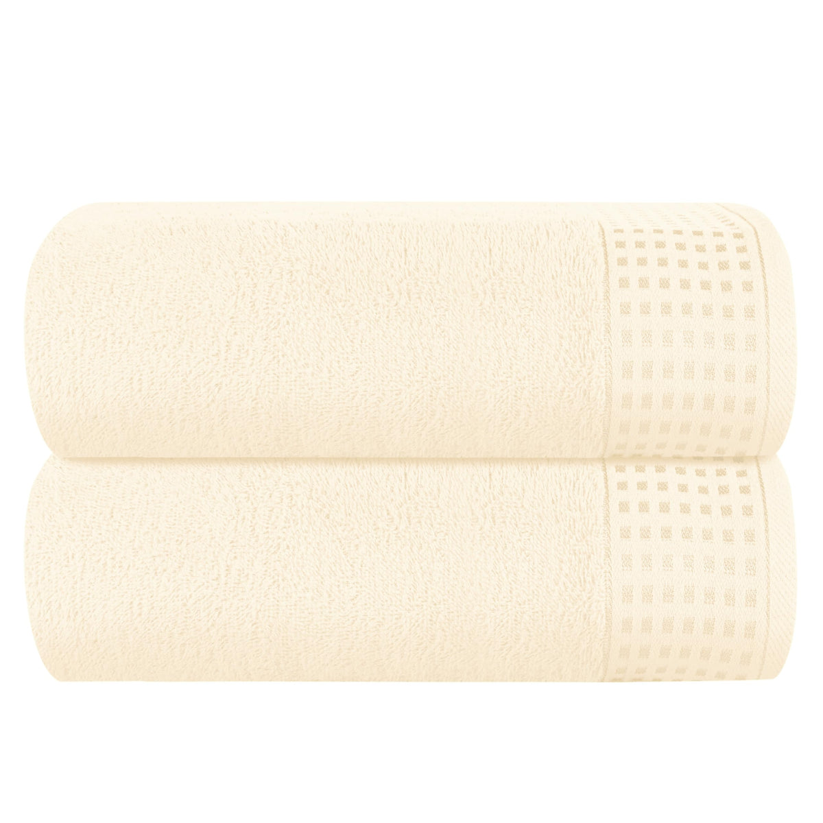 GLAMBURG 100% Cotton 2 Pack Oversized Bath Towel Set 28x55 Inches, Ultra Soft Highly Absorbant Compact Quickdry & Lightweight Large Bath Towels, Ideal for Gym Travel Camp Pool - Purple