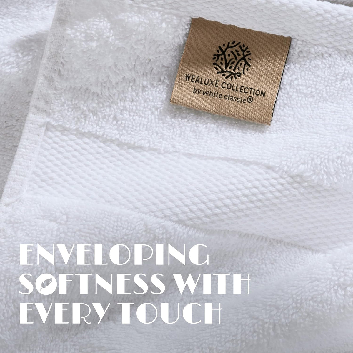 Wealuxe White Bath Sheets Extra Large - 35x70, 2 Pack, Soft and Absorbent