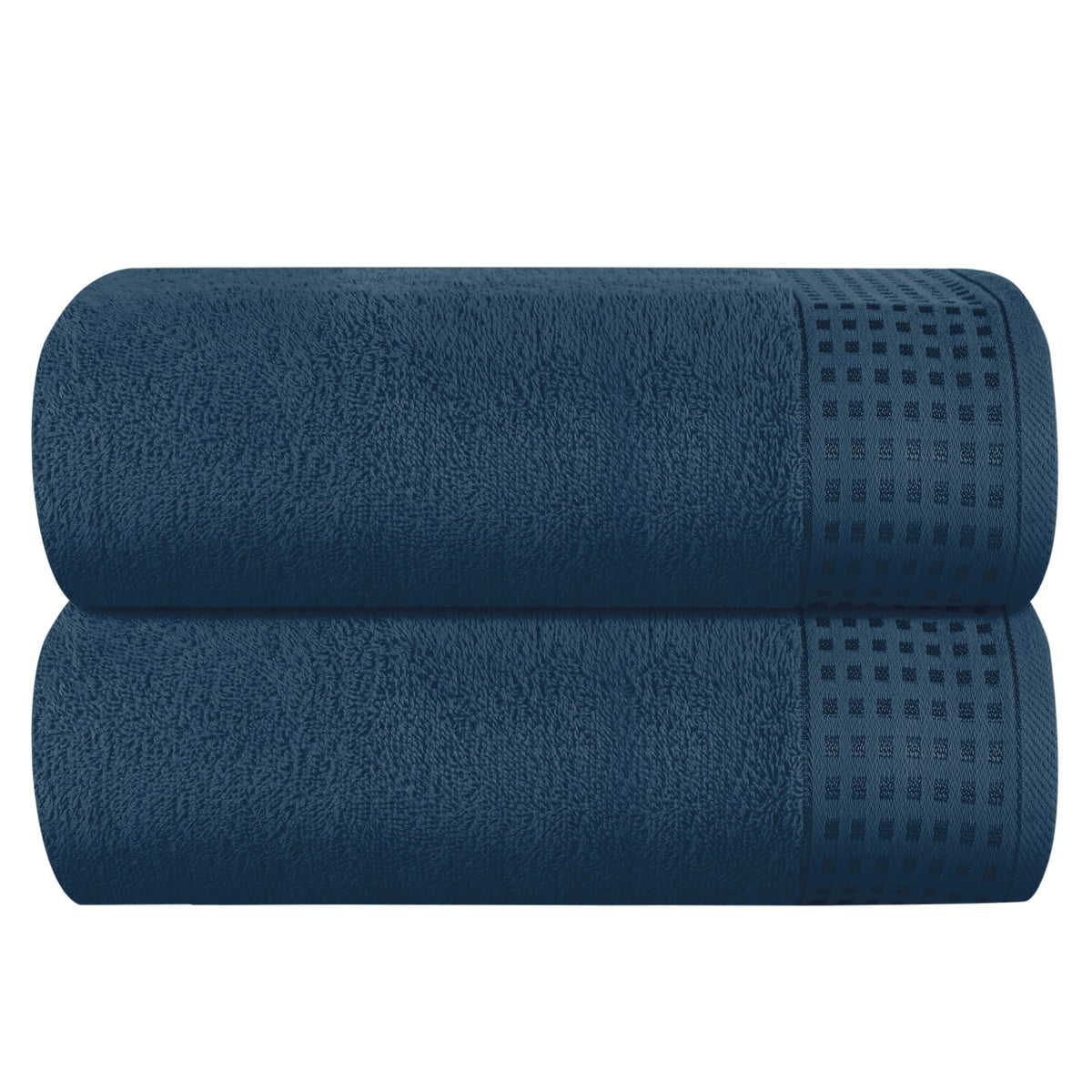 GLAMBURG 100% Cotton 2 Pack Oversized Bath Towel Set 28x55 Inches, Ultra Soft Highly Absorbant Compact Quickdry & Lightweight Large Bath Towels, Ideal for Gym Travel Camp Pool - Purple