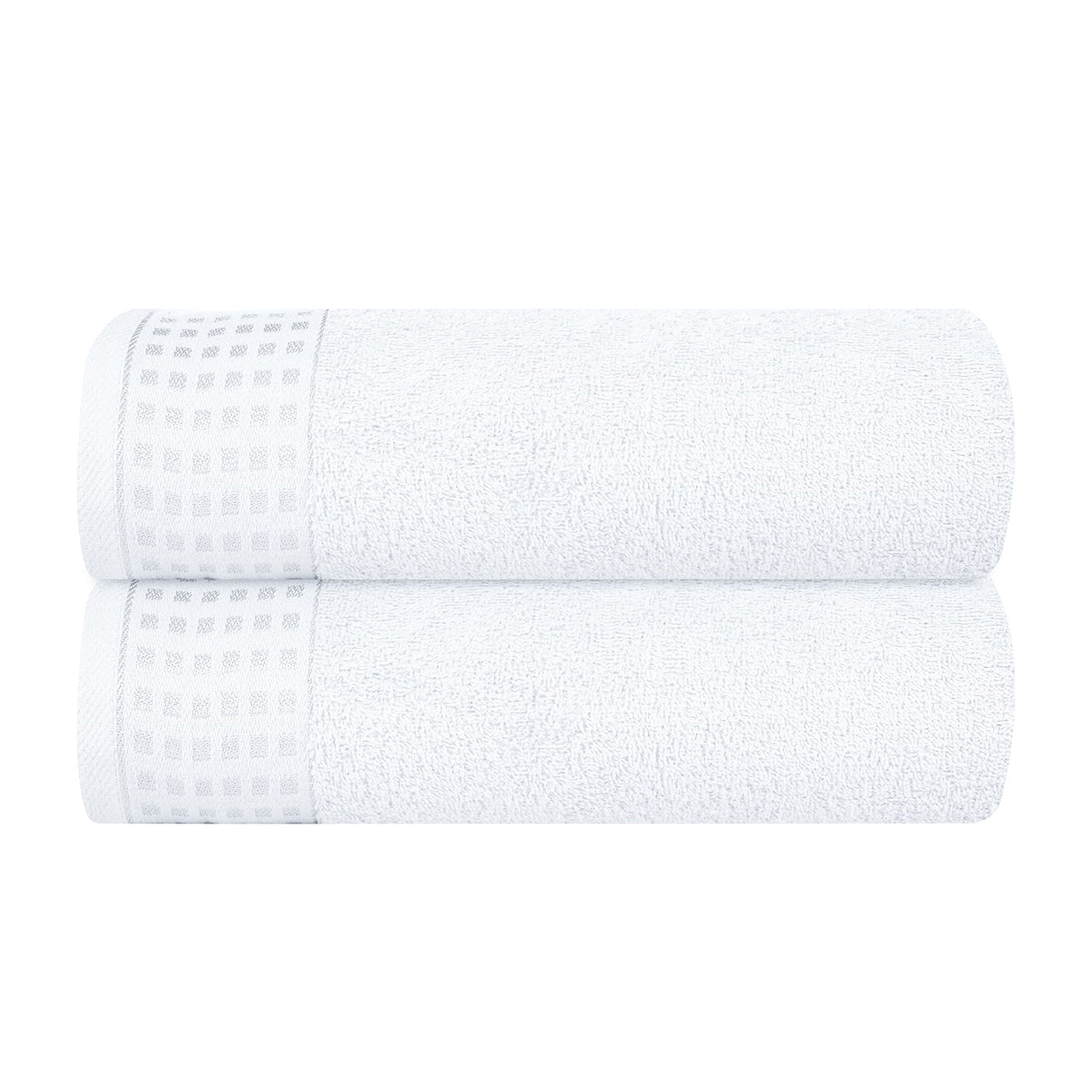 GLAMBURG 100% Cotton 2 Pack Oversized Bath Towel Set 28x55 Inches, Ultra Soft Highly Absorbant Compact Quickdry & Lightweight Large Bath Towels, Ideal for Gym Travel Camp Pool - Purple