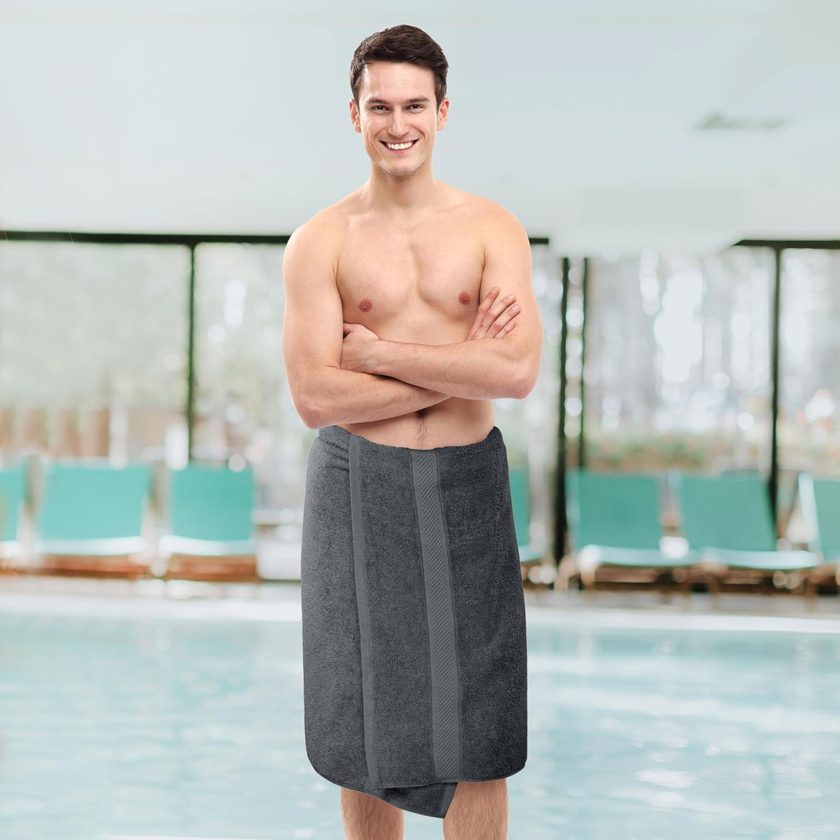 Utopia Towels 6 Pack Medium Bath Towels, 24x48 in, 100% Cotton, Grey