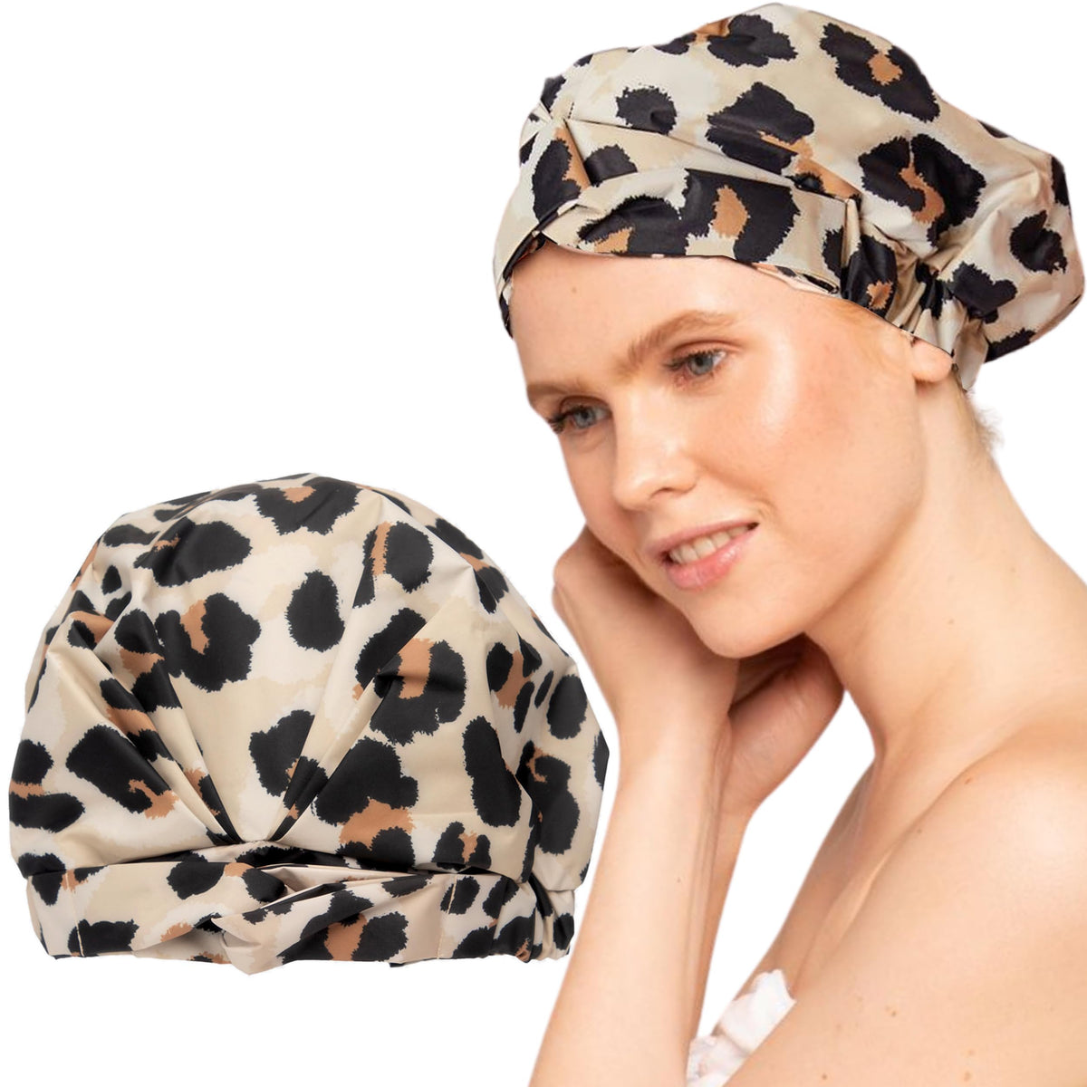 Kitsch Luxury Large Shower Cap for Women - Cherry Print