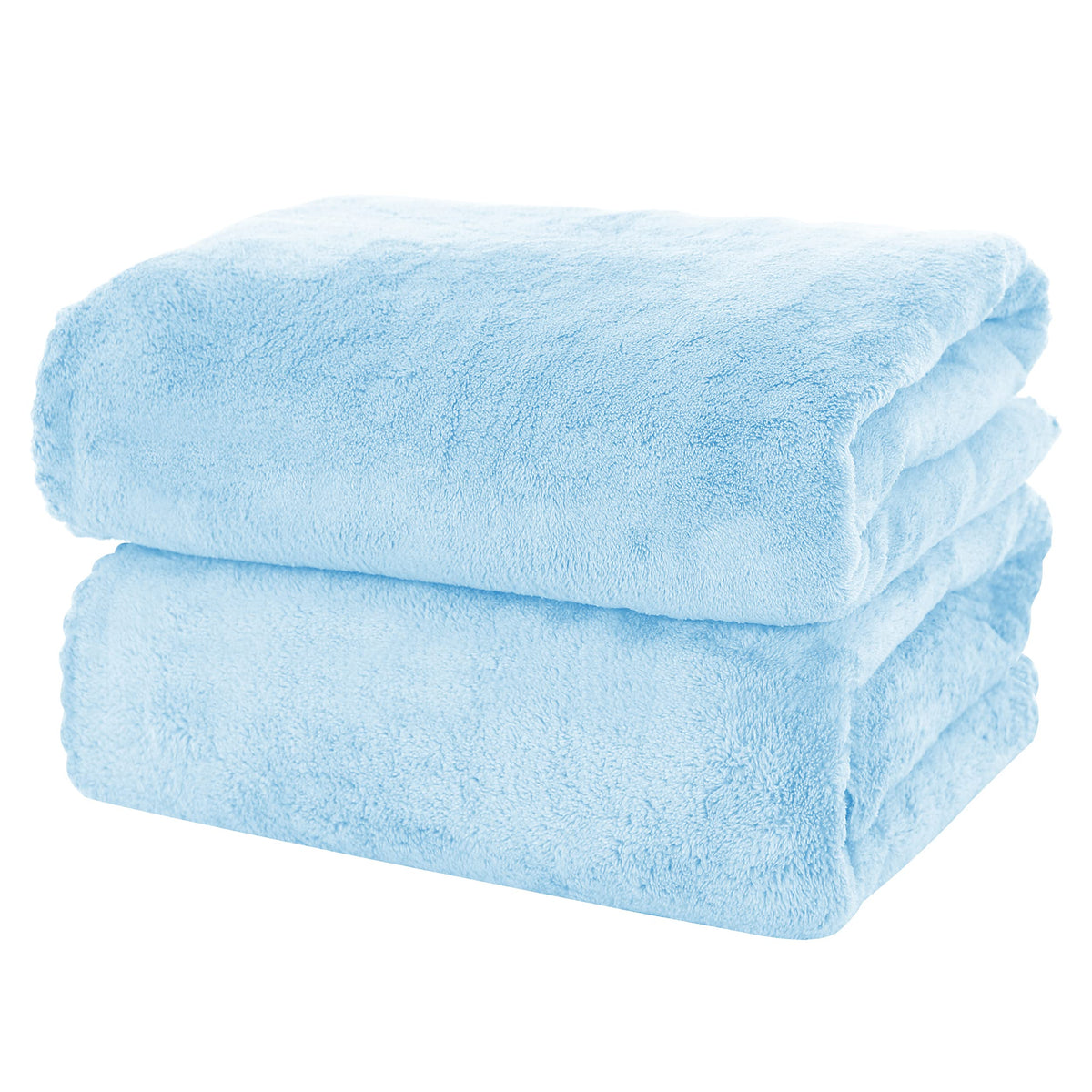MOONQUEEN 2 Pack Premium Bath Towel Set - Quick Drying - Microfiber Coral Velvet Highly Absorbent Towels - Multipurpose Use as Bath Fitness, Bathroom, Shower, Sports, Yoga Towel (Grey)
