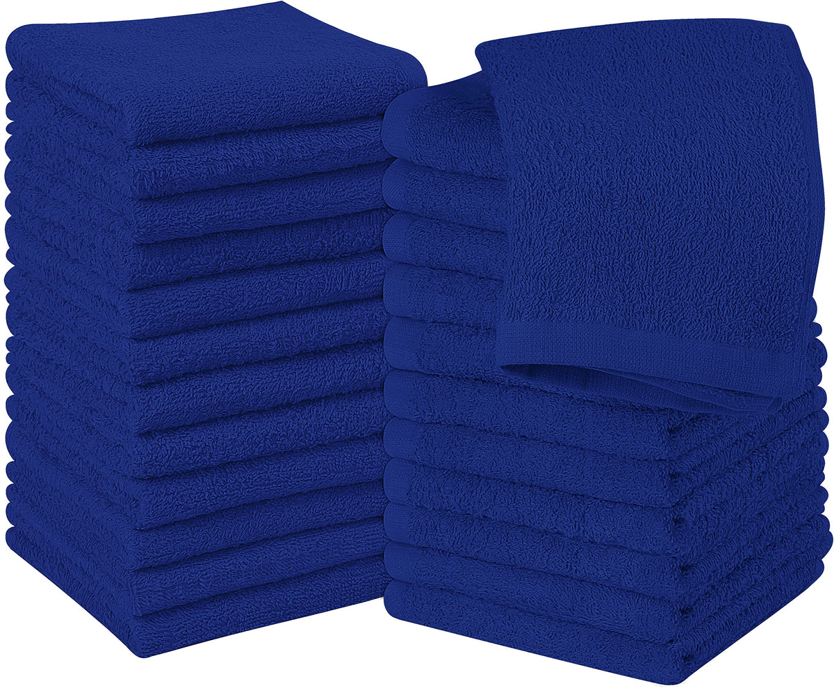 Utopia Towels 24 Pack Washcloths, 12x12 in, 100% Cotton, Grey
