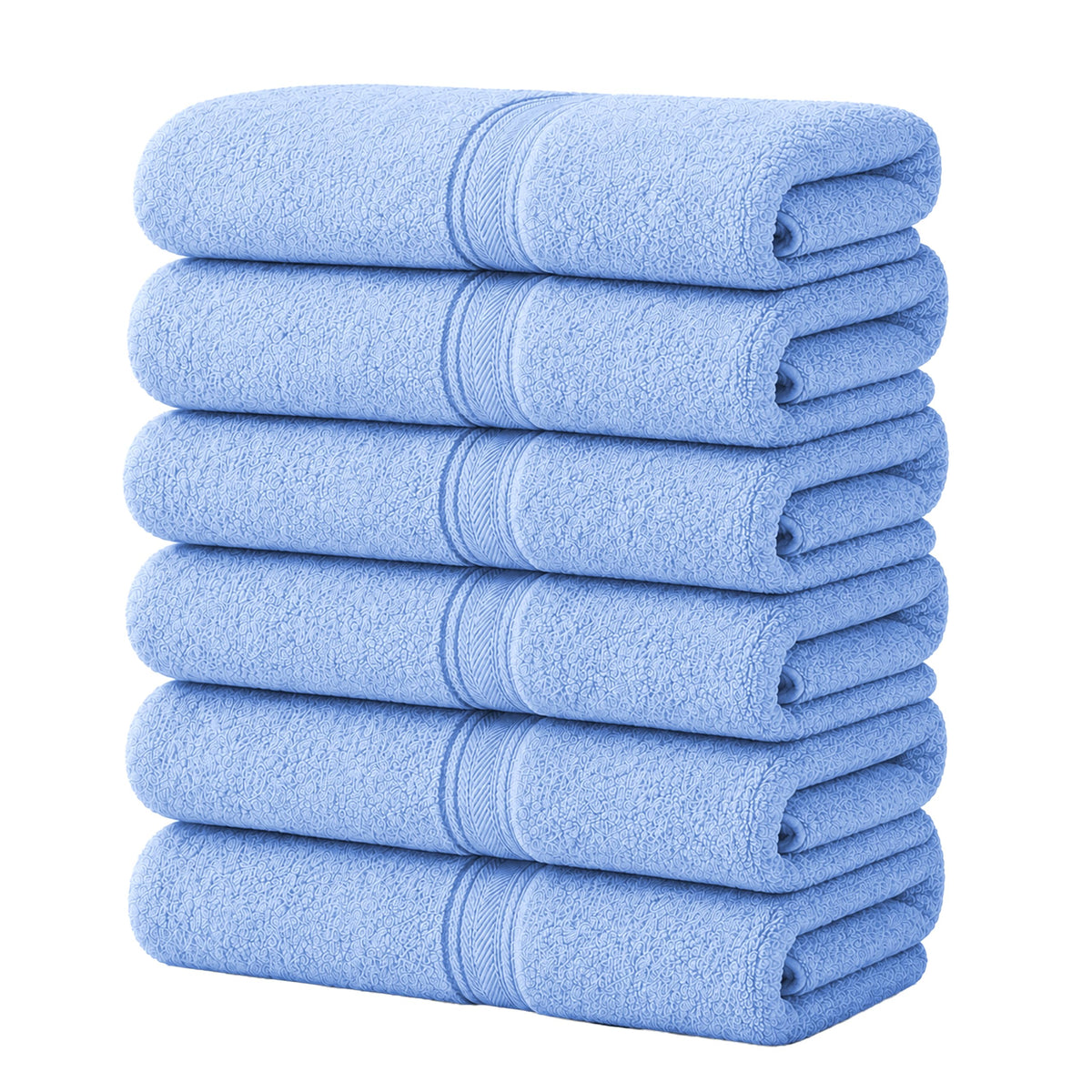 12 Pack White 100% Cotton Bath Towels, 20x40 Inches, Lightweight, Quick Drying, Commercial Grade, Gym, Salon, Spa & Hair