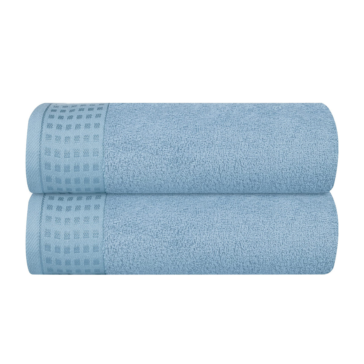 GLAMBURG 100% Cotton 2 Pack Oversized Bath Towel Set 28x55 Inches, Ultra Soft Highly Absorbant Compact Quickdry & Lightweight Large Bath Towels, Ideal for Gym Travel Camp Pool - Purple