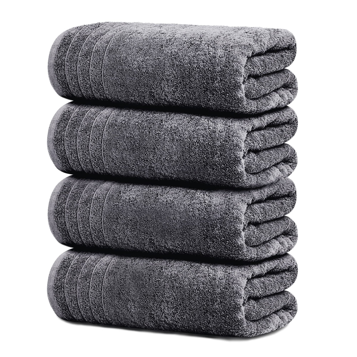 Tens Towels 4 Piece Extra Large Bath Towels 30 x 60 Inches, Navy