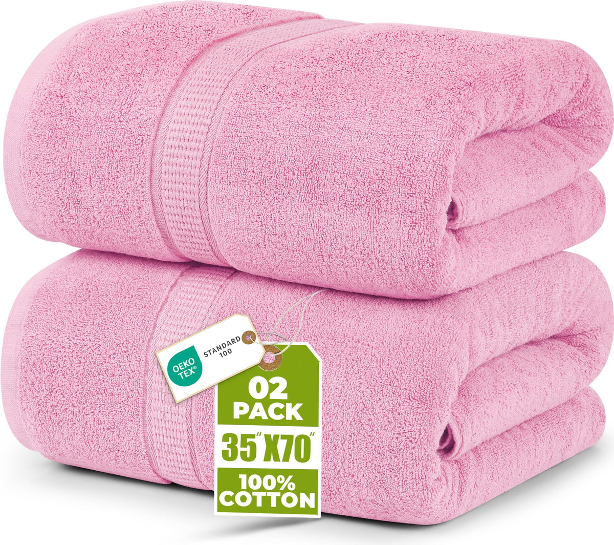 Utopia Towels Jumbo Bath Sheets, 2 Pack, 35x70 in, 600 GSM Cotton, Navy