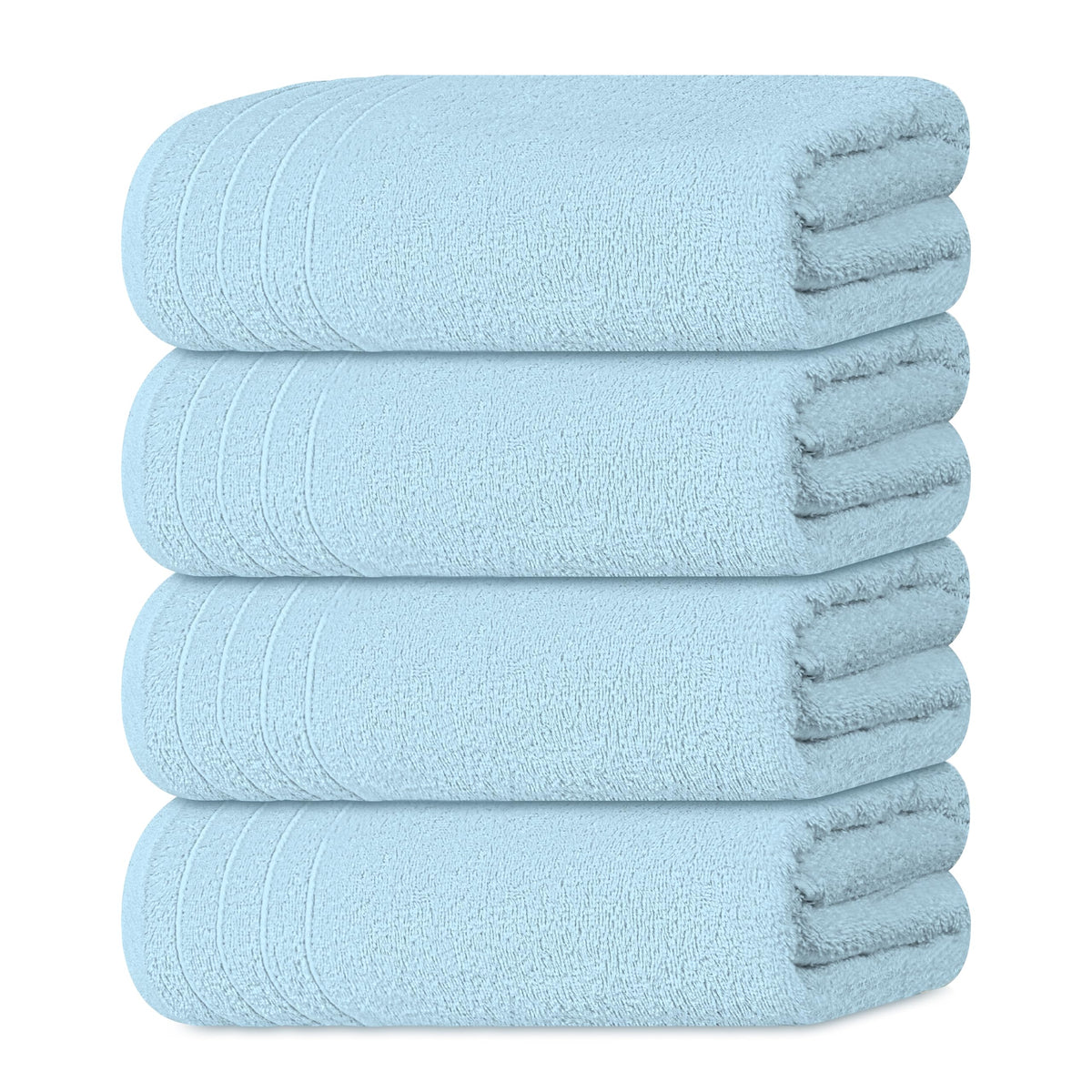 Tens Towels 4 Piece Extra Large Bath Towels 30 x 60 Inches, Navy