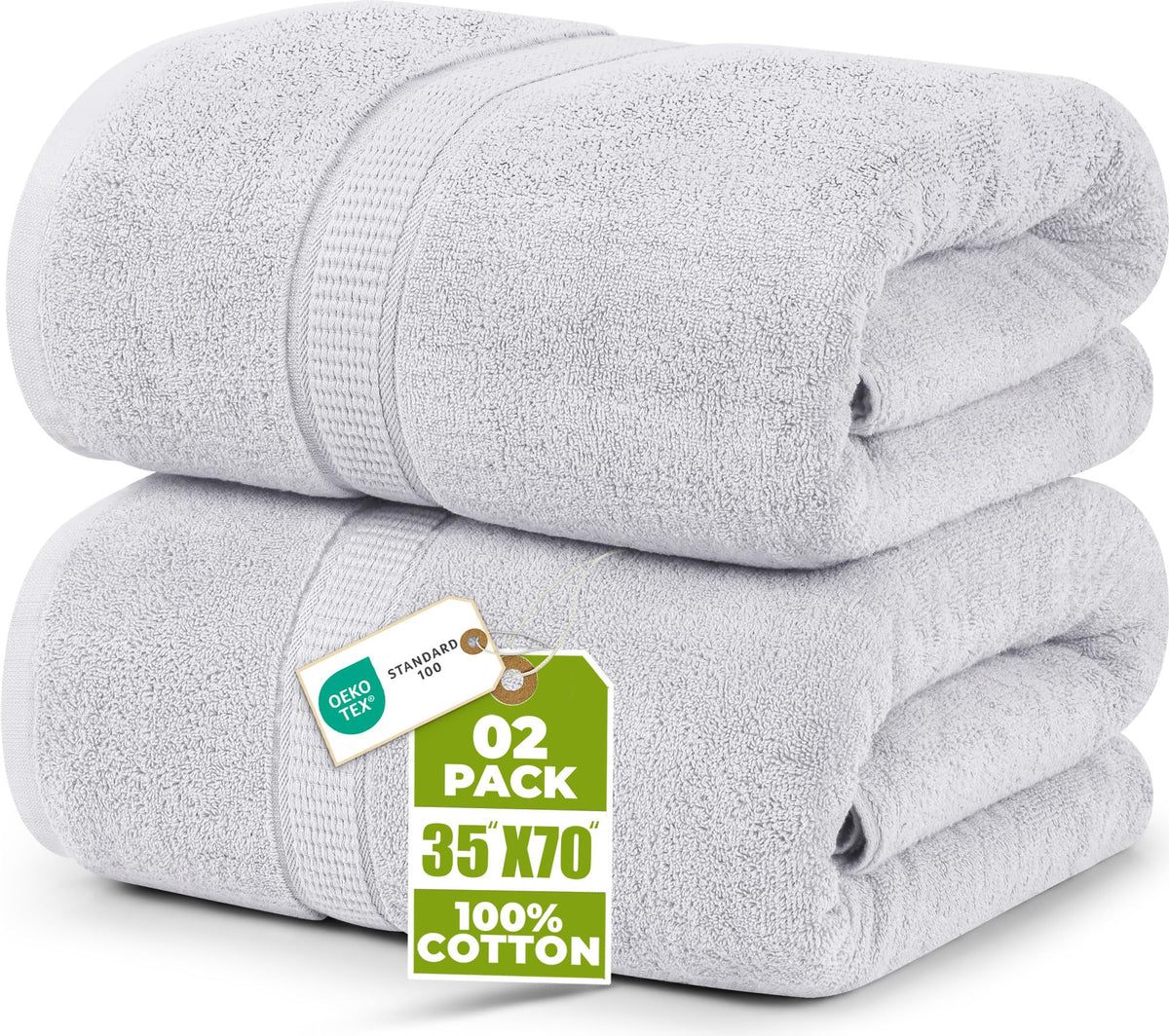 Utopia Towels Jumbo Bath Sheets, 2 Pack, 35x70 in, 600 GSM Cotton, Navy