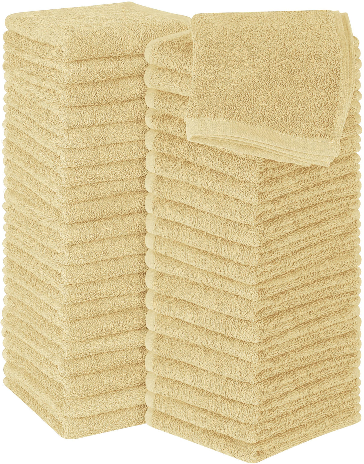 Utopia Towels 24 Pack Washcloths, 12x12 in, 100% Cotton, Grey