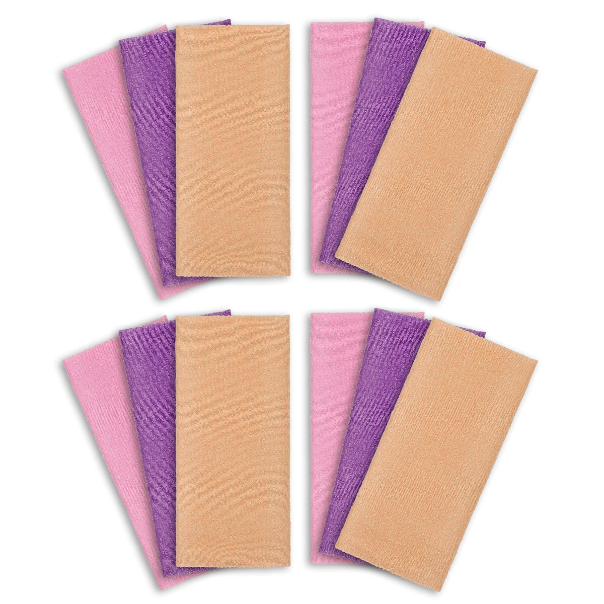 ARCH&M Exfoliating Washcloth & Japanese Shower Towel, 3 Pack, Body Scrubber