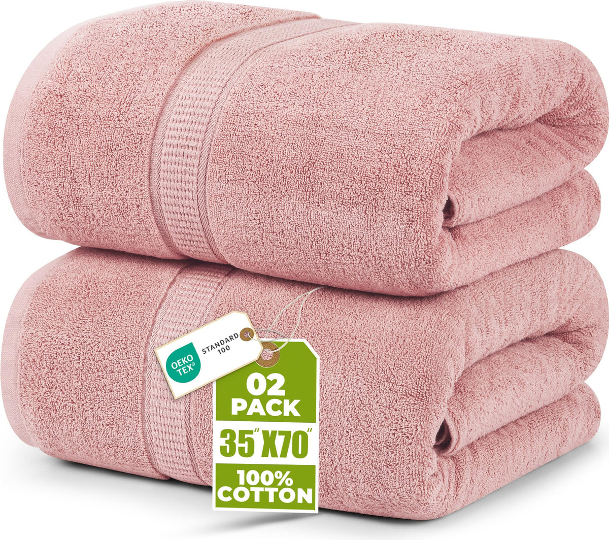 Utopia Towels Jumbo Bath Sheets, 2 Pack, 35x70 in, 600 GSM Cotton, Navy