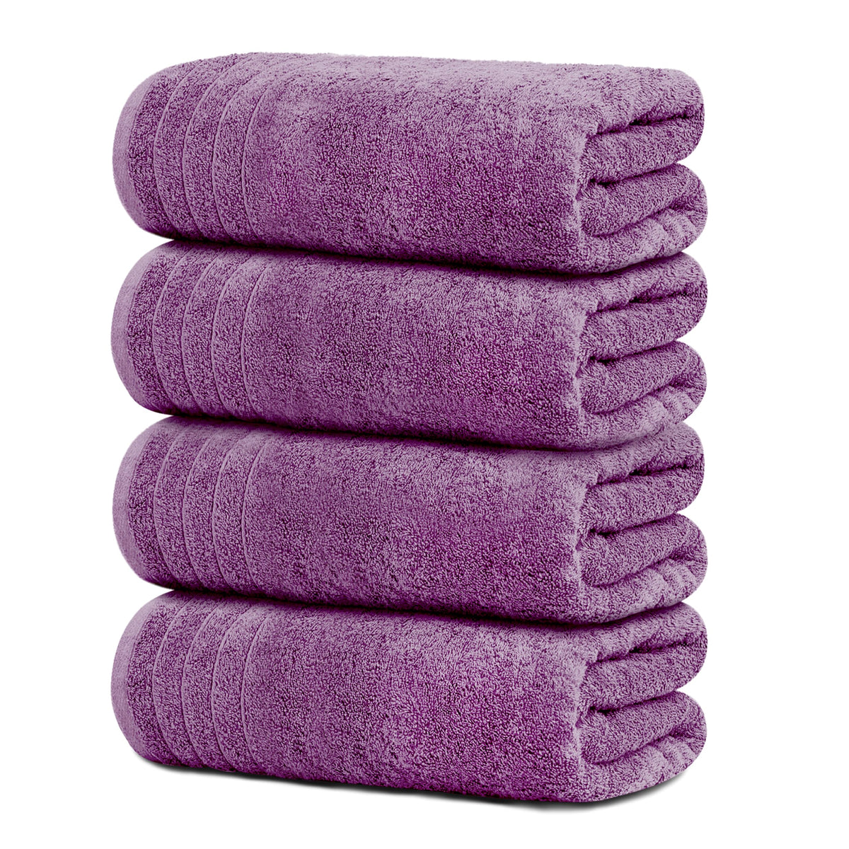 Tens Towels 4 Piece Extra Large Bath Towels 30 x 60 Inches, Navy